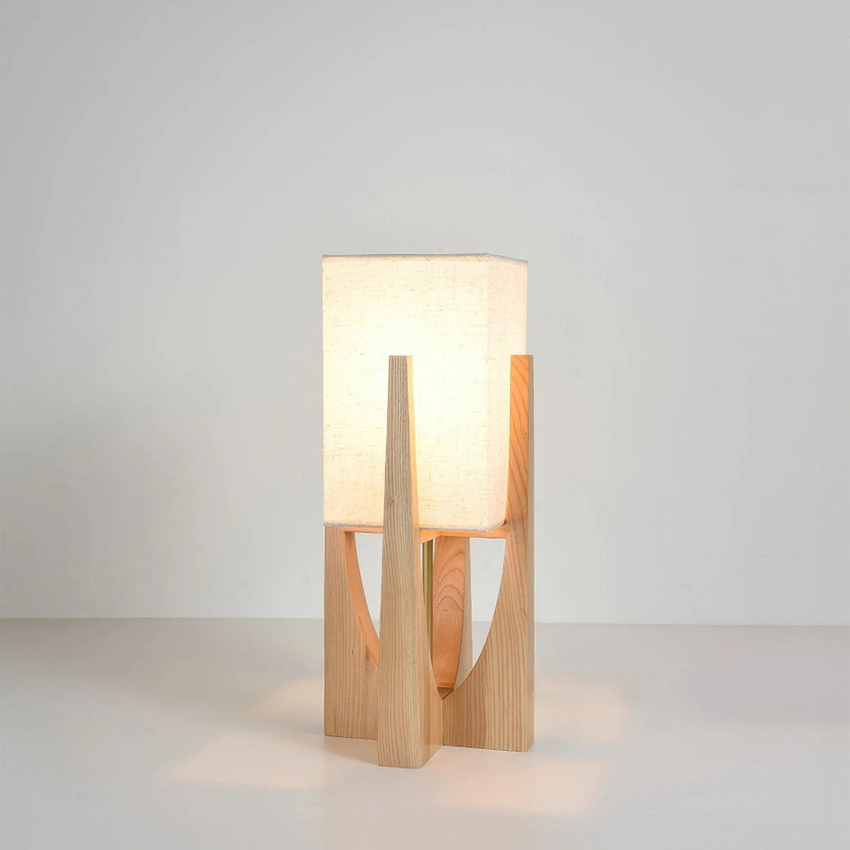 Floor Lamp | Walnut Base & Three-Color LED | Small & Large