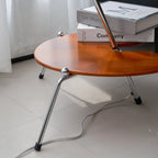 Floor Lamp | Walnut Wood & Glass Shade | 90 cm Height