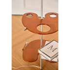 Floor Lamp | Walnut Wood & Glass Shade | 90 cm Height
