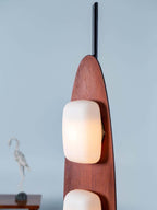 Floor Lamp | Marble & Teak Wood Base | Integrated LED, 160 cm