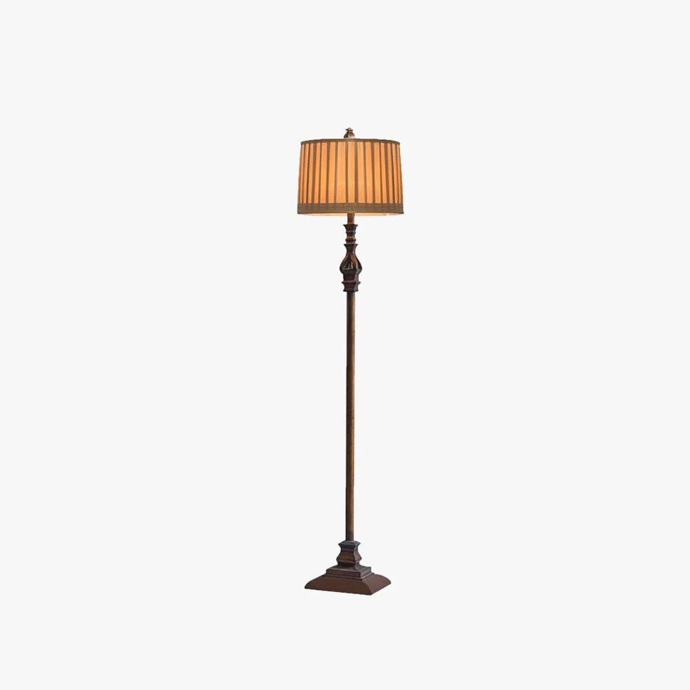 Floor Lamp | Dumpling Fabric Shade & Resin Base | 150 cm