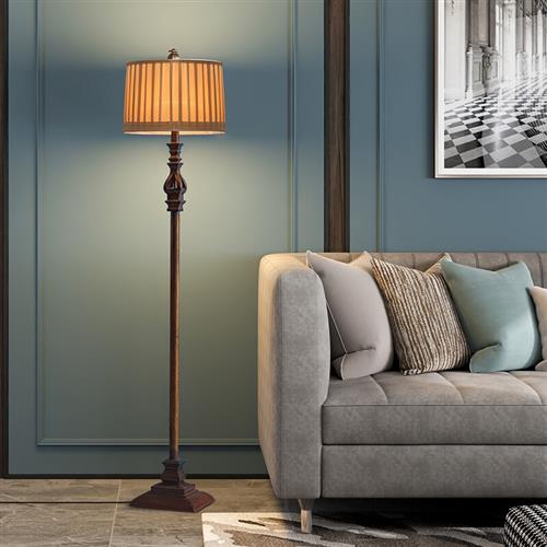 Floor Lamp | Dumpling Fabric Shade & Resin Base | 150 cm