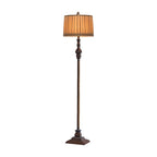 Floor Lamp | Dumpling Fabric Shade & Resin Base | 150 cm