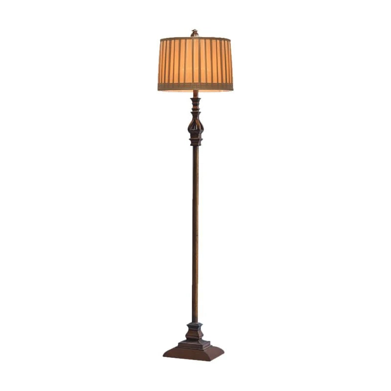 Floor Lamp | Dumpling Fabric Shade & Resin Base | 150 cm