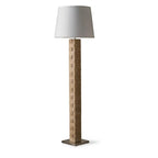 Floor Lamp | Wood & Hemp-Rope Frame With Fabric Shade | 168 cm