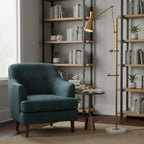 Floor Light | Sculptural Gold Frame & White Marble Base