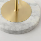 Floor Light | Sculptural Gold Frame & White Marble Base