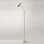 Floor Light | Sculptural Gold Frame & White Marble Base