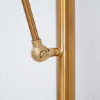 Floor Light | Sculptural Gold Frame & White Marble Base
