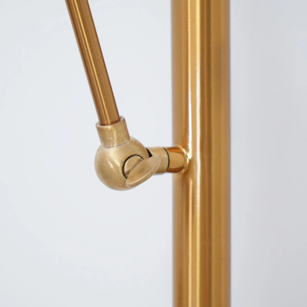 Floor Light | Sculptural Gold Frame & White Marble Base