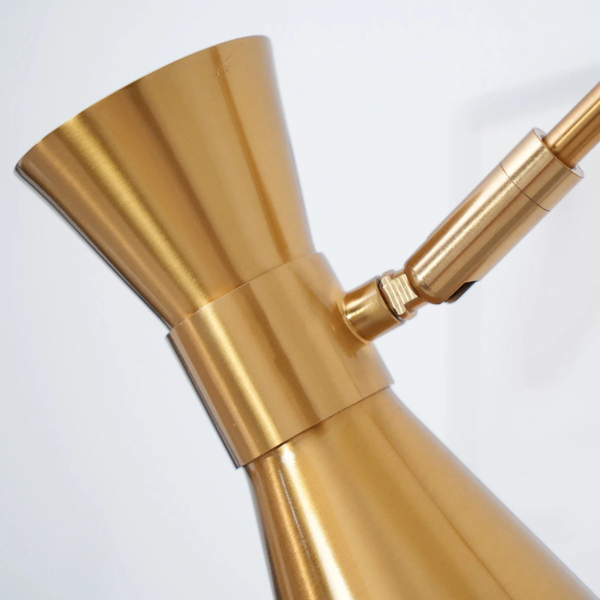 Floor Light | Sculptural Gold Frame & White Marble Base