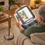 Floor Magnifying Lamp | 3x Magnification & Glare-Free LEDs | 8 x 10 In Lens