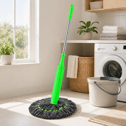 Floor Mop | 2-in-1 Quick-Dry & No-Bend Handle