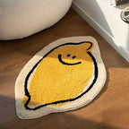 Floor Rug | Lemon Pattern & Non-Slip Backing | 40 x 60 cm
