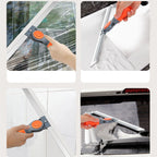 Floor Scraper Broom | Silicone Head & Squeegee | 50 cm