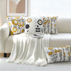 Floral Embroidered Cushion Cover