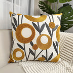 Floral Embroidered Cushion Cover