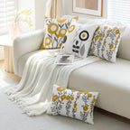 Floral Embroidered Cushion Cover