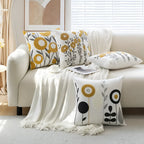 Floral Embroidered Cushion Cover