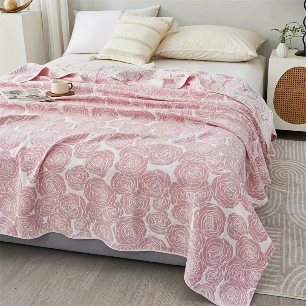 Floral Jacquard Blanket