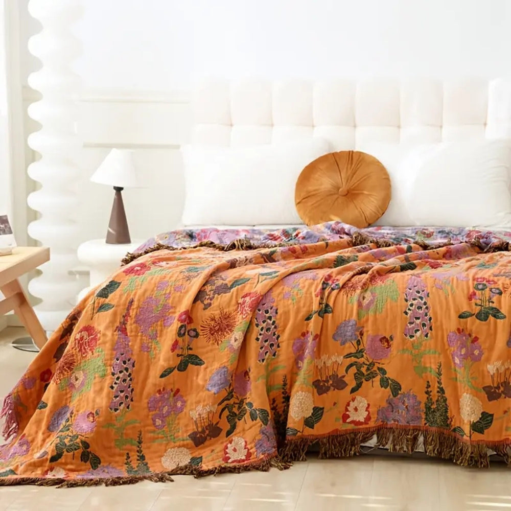 Floral Jacquard Blanket