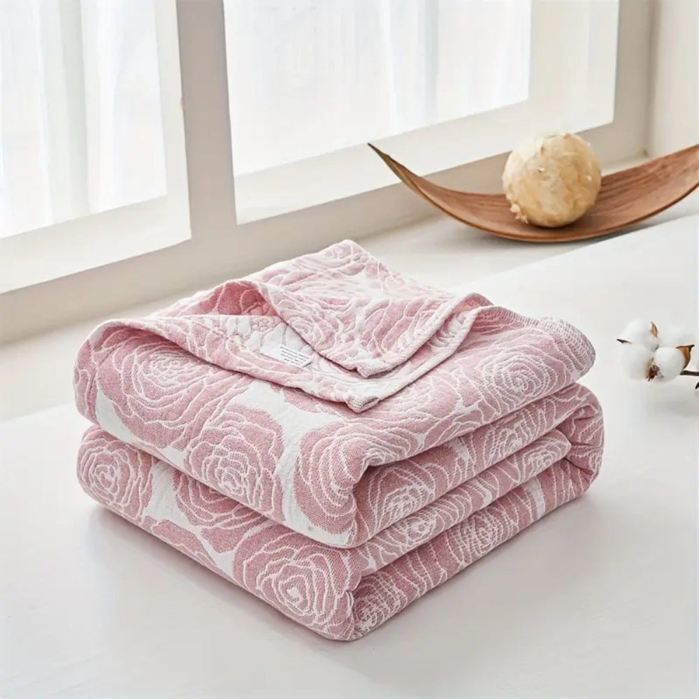 Floral Jacquard Blanket
