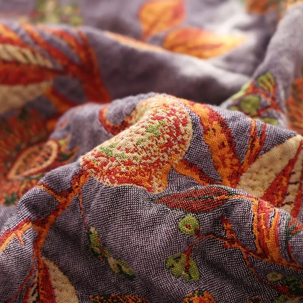 Floral Jacquard Blanket