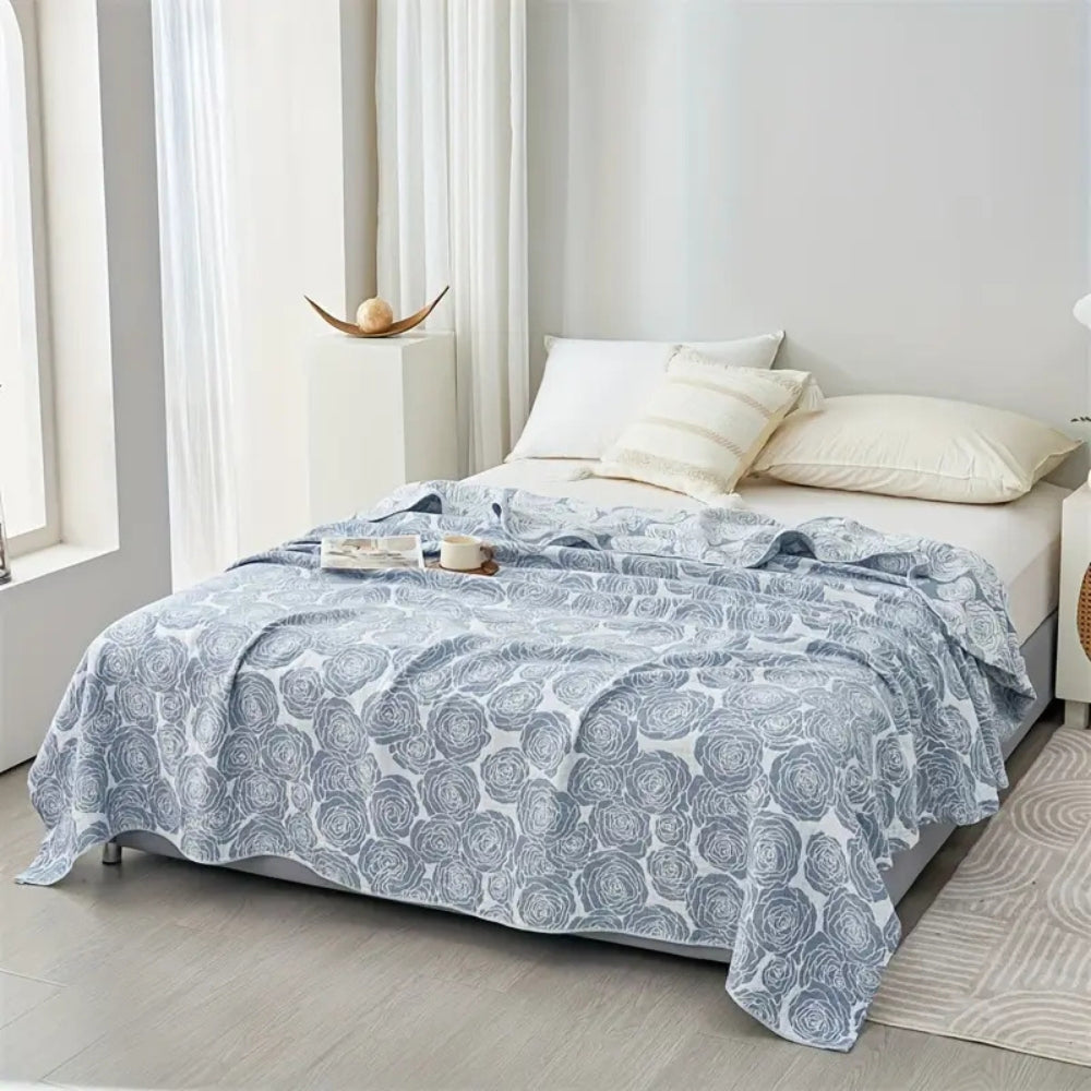 Floral Jacquard Blanket