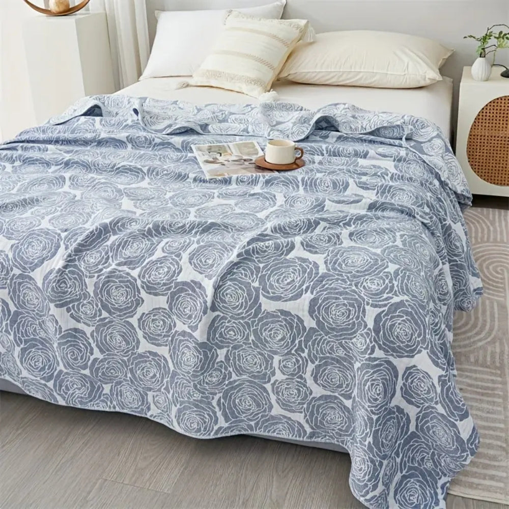 Floral Jacquard Blanket