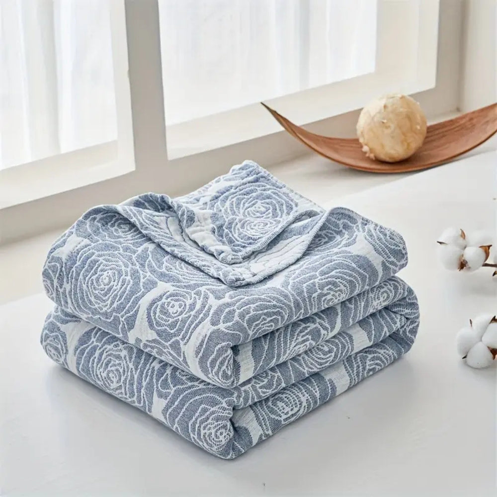 Floral Jacquard Blanket