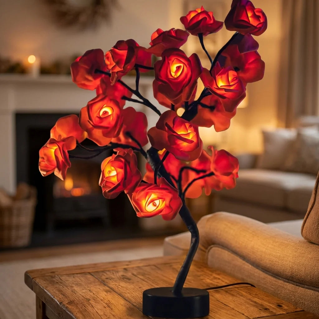 Floral Light Sculpture | Handcrafted Rose & Warm Ambient Glow