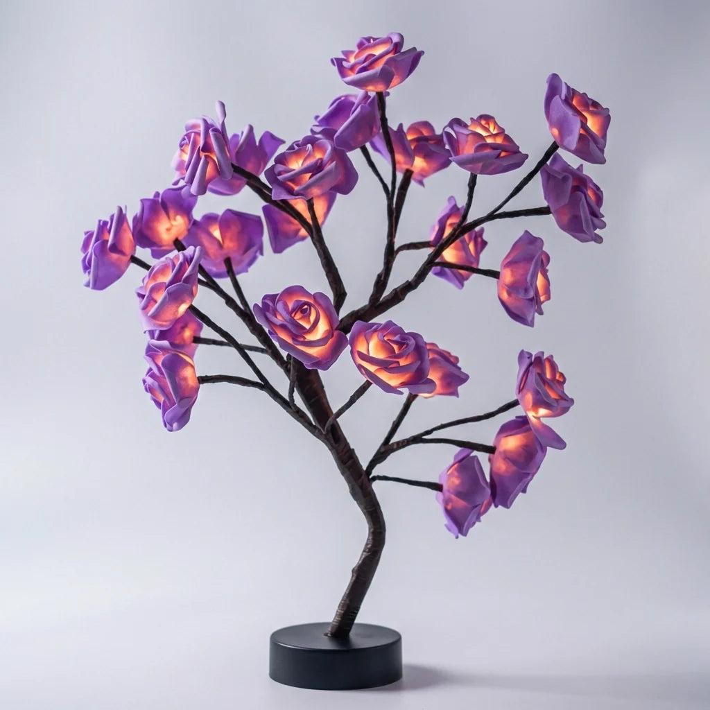Floral Light Sculpture | Handcrafted Rose & Warm Ambient Glow