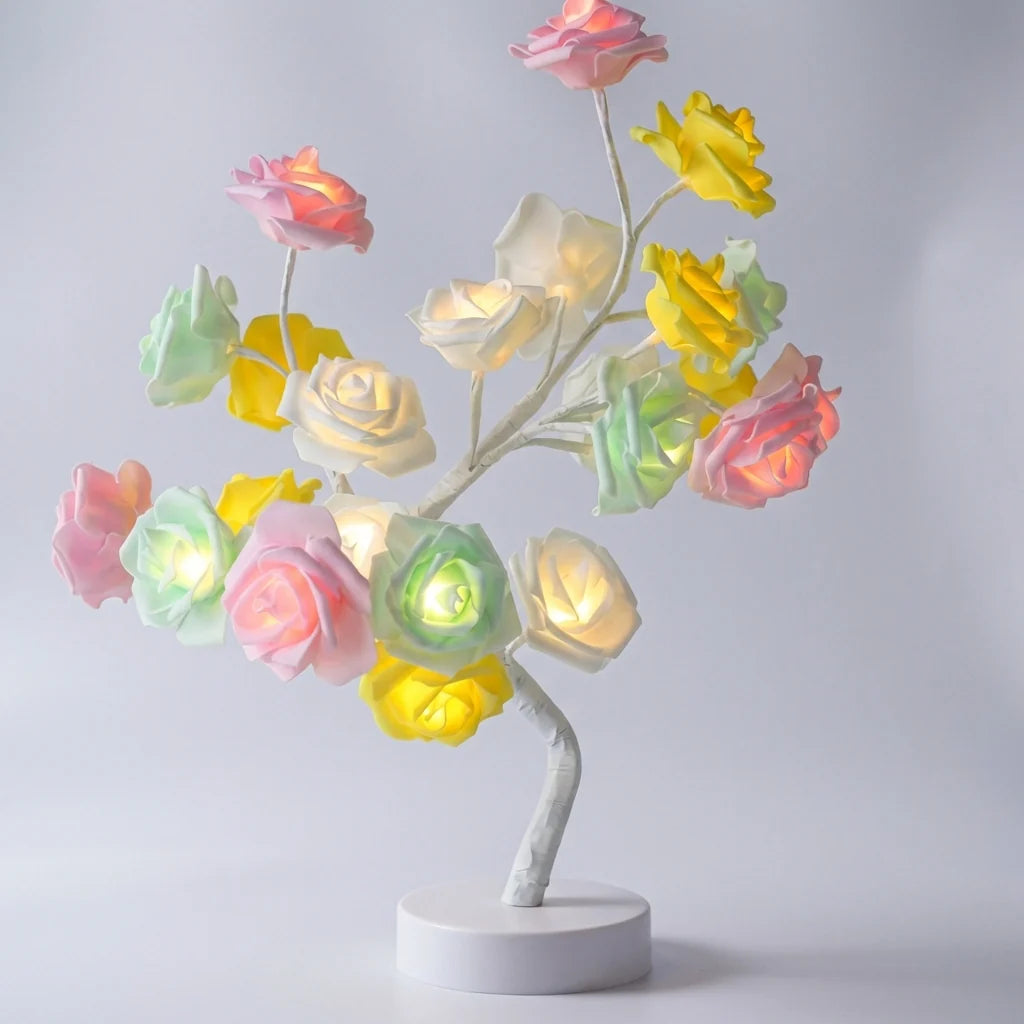 Floral Light Sculpture | Handcrafted Rose & Warm Ambient Glow