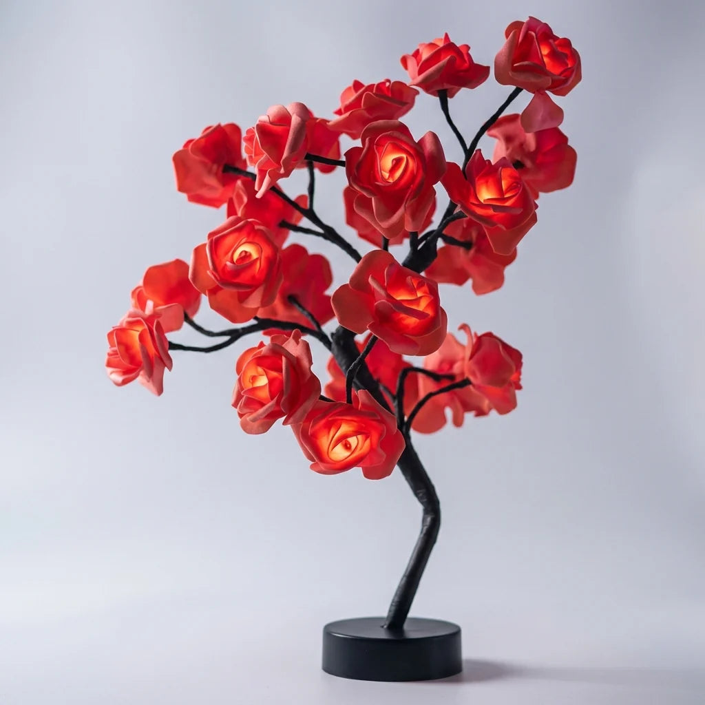 Floral Light Sculpture | Handcrafted Rose & Warm Ambient Glow