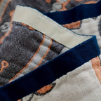 Cotton Blanket | Four-Layer Reversible Floral | Machine Washable