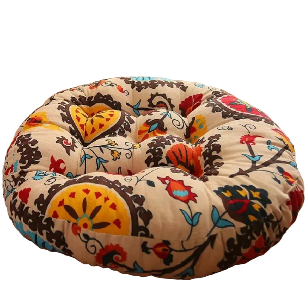 Floral Round Cushion