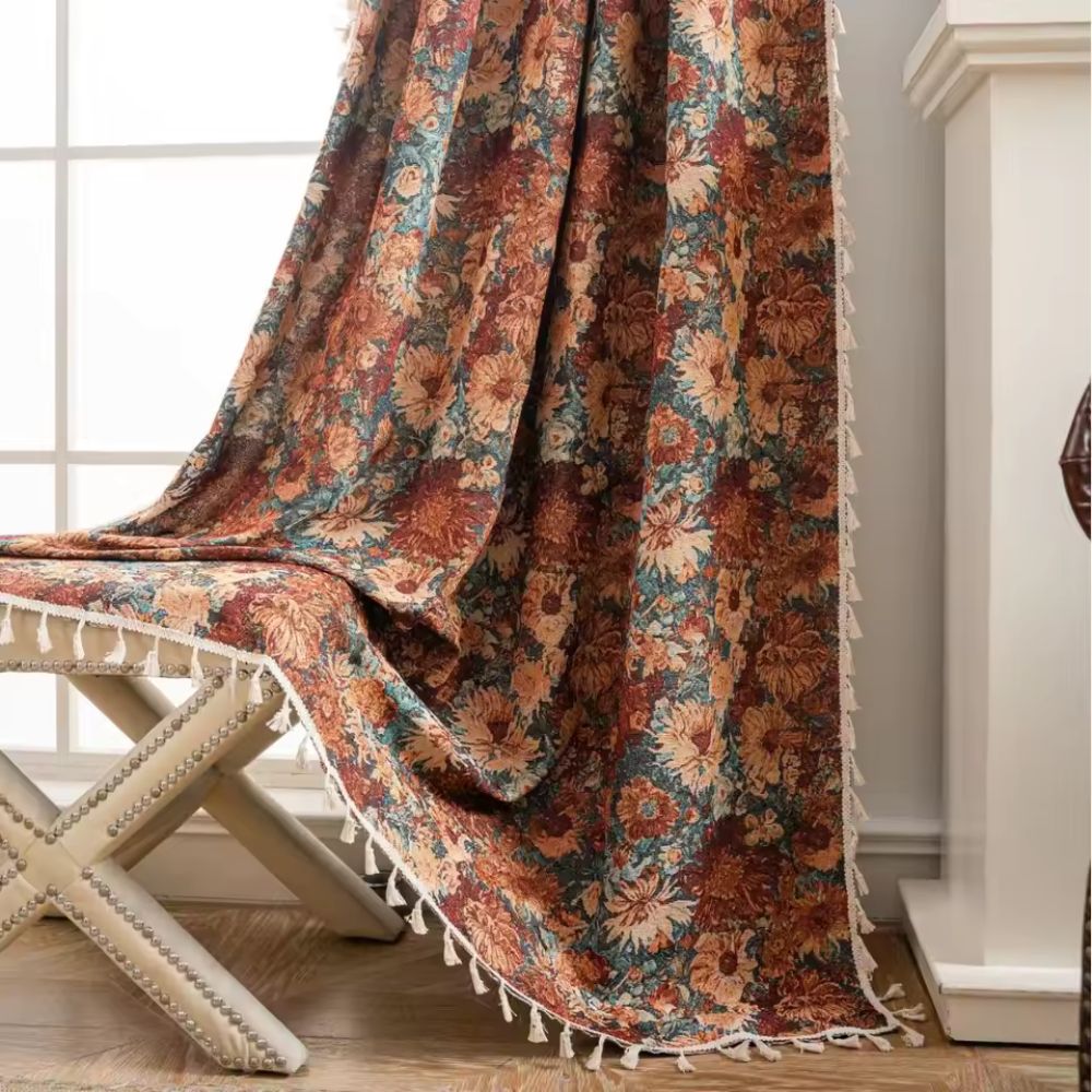 Floral Tapestry Curtain