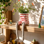 Flower Pot | Sitting Legs Figurine & Hidden Drainage | Fits Small To Medium Plants