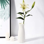 Flower Vase | Textured Design & Stable Base | Compact Tabletop