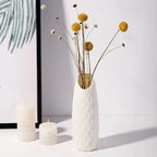 Flower Vase | Textured Design & Stable Base | Compact Tabletop