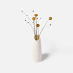 Flower Vase | Textured Design & Stable Base | Compact Tabletop