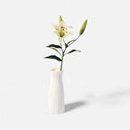 Flower Vase | Textured Design & Stable Base | Compact Tabletop