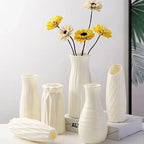 Flower Vase | Textured Design & Stable Base | Compact Tabletop