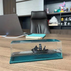 Fluid Drift Bottle | Floating Ship & LED Lighting | USB-Powered