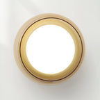 Flush Mount Ceiling Light | Amber Glass & Integrated LED | 20 cm Diameter
