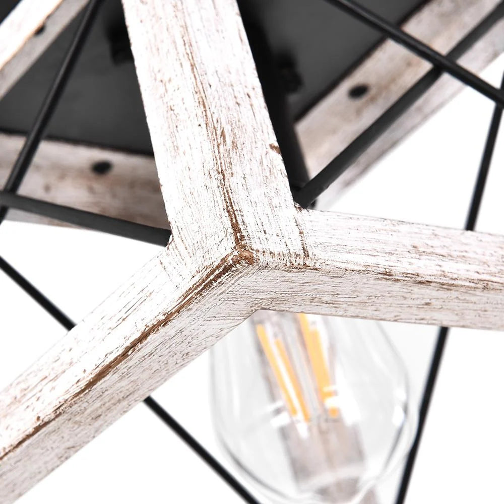 Flush Mount Ceiling Light | Caged Square Metal Frame