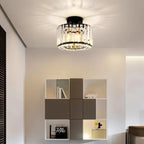 Flush Mount Ceiling Light | Crystal Accent & LED | 17 x 23 cm