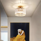 Flush Mount Ceiling Light | Crystal Accent & LED | 17 x 23 cm