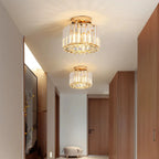 Flush Mount Ceiling Light | Crystal Accent & LED | 17 x 23 cm