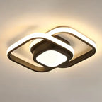 Flush Mount Ceiling Light | Double-Ring Dimmable LED | Bulbs Included